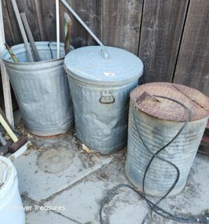 a126- galvinized trash cans - Image 1