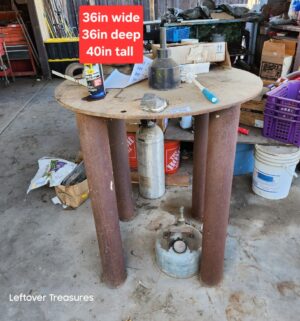 a136- large iron welding table - Image 1