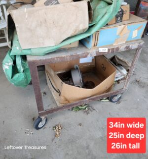 a157- rolling metal cart. No contents - Image 1