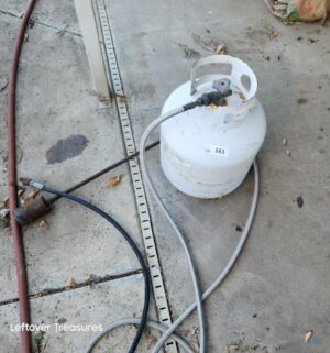 a161- propane tank w/ fuel and torch - Image 1