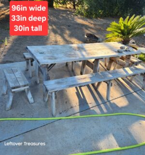 a165- Very large farmhouse style picnic bench set. Great condition - Image 1