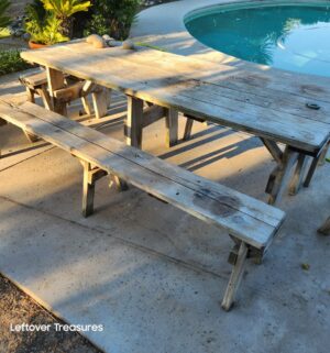 a165- Very large farmhouse style picnic bench set. Great condition - Image 4
