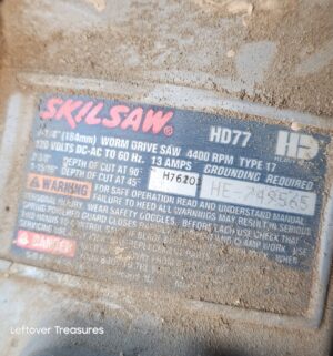 a177- skilsaw power saw. Works - Image 2