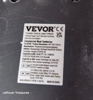 a278- Vevor Commercial Meat Tenderizer - Image 3
