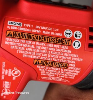 a284- CRAFTSMAN V20 cordless oscillating multi-tool. Works - Image 2