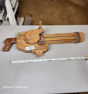 a312- wooden rubber band Gatling gun, sometimes referred to as The Devastator - Image 1
