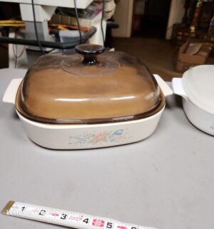 a316- vintage Corning Ware casserole dishes feature the Wildflower pattern - Image 2