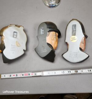 a334- vintage Bossons hand-painted chalkware wall hangings depict iconic characters like Sherlock Holmes and Dr. Watson - Image 2