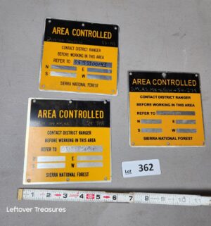 a362- vintage metal cautionary signs from the USDA Forest Service for the Sierra National Forest - Image 1