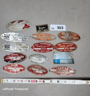 a363- vintage transmission metal labels - Image 1