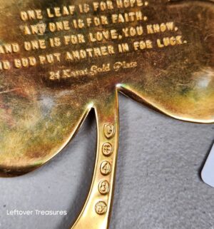 a365- 24kt gold plated 4 leaf clover and horse shoe - Image 3