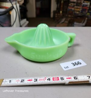 a366- vintage McKee Sunkist reamer made from uranium jadeite glass - Image 1