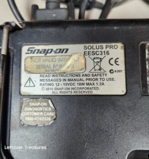 a397- Snap-On Solus Pro EESC316 automotive diagnostic scanner - Image 2