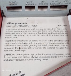 a430- Snap-on EXDL10 screw extractor bit set - Image 3