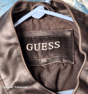 a440- Guess leather jacket Size XXL - Image 2