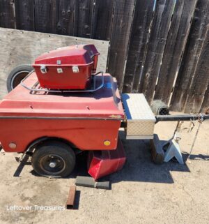 a456- Motorcycle Pull Behind Trailer with cargo box. BILL OF SALE ONLY