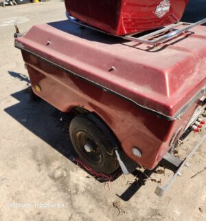 a456- Motorcycle Pull Behind Trailer with cargo box. BILL OF SALE ONLY - Image 3