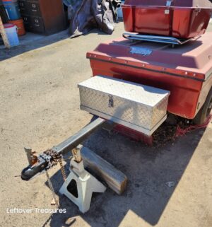 a456- Motorcycle Pull Behind Trailer with cargo box. BILL OF SALE ONLY - Image 4