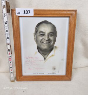 b107- Signed Ben Agajanian, a prominent American football placekicker and coach known as The Toeless Wonder. NO COA