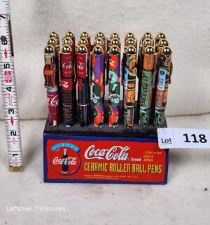 b118- 1990s Coca-Cola ceramic roller ball pens produced by Pentech