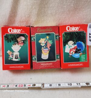 b129- coca cola holiday ornaments