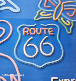 b169- Route 66 w/ base. Advantage Interchangeable Neon Sculpture - Image 3