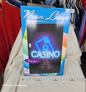 b174- Casino Neon Lamp w/ Base