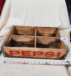 b182- Fresno vintage wooden Pepsi soda crate, - Image 1