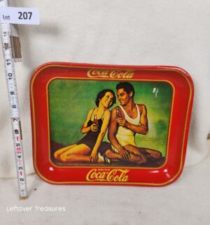 b207- Coca-Cola serving tray featuring Maureen O Sullivan and Johnny Weissmuller