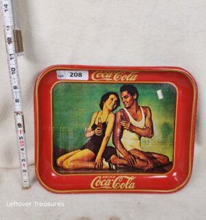 b208- Coca-Cola serving tray featuring Maureen O Sullivan and Johnny Weissmuller