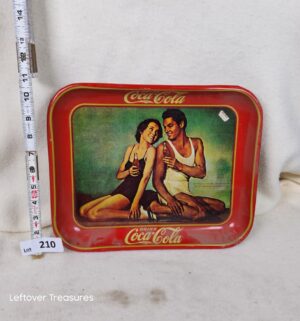 b210- Coca-Cola serving tray featuring Maureen O Sullivan and Johnny Weissmuller