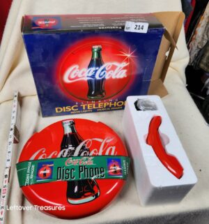 b214- 1995 Coca-Cola Blinking Disc Telephone