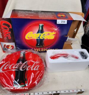 b216- vintage Coca-Cola Blinking Disc Telephone