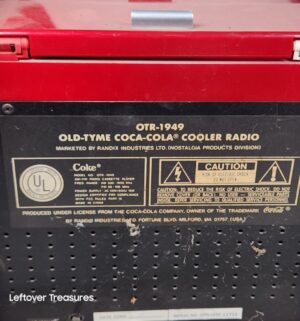 b218- vintage reproduction Coca-Cola Cooler Radio, model OTR-1949 - Image 3