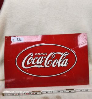 b221- vintage metal advertising sign for Coca-Cola