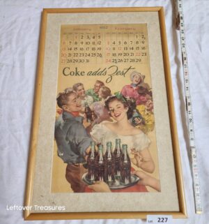 b227- 1952 Coca-Cola calendar Coke adds Zest marketing slogan - Image 1