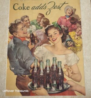 b227- 1952 Coca-Cola calendar Coke adds Zest marketing slogan - Image 3