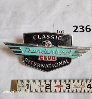 b236- vintage grill badge for the Classic Thunderbird Club International - Image 1