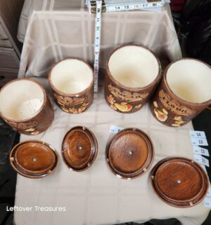 c6- vintage Treasure Craft canister set - Image 3