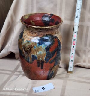 c9- handmade art pottery vase