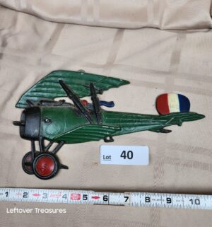 c40- 1975 Sexton cast metal wall Biplane - Image 1