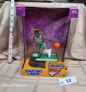 c52- 1999 Hasbro Starting Lineup Backboard Kings Magic Johnson in a Michigan State Spartans jersey