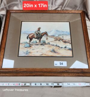 c54- Framed Print of The Trail Boss by artist Charles Marion Russell - Image 1
