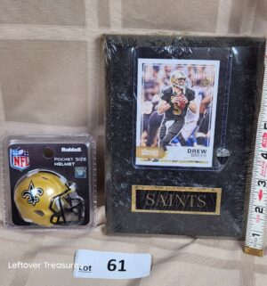c61- Drew Brees Car. Saints Pocket Size Helmet