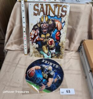 c63- Saints Tin Sign. Plastic Sign