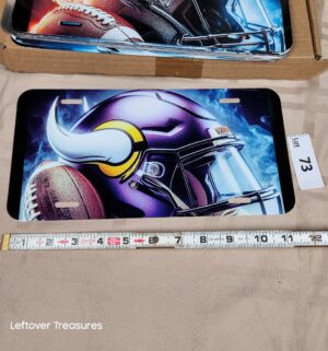c73- Vikings. Metal License Plate Cover
