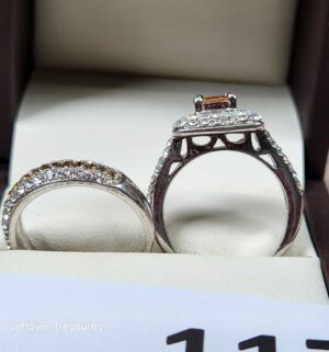 c117- Fashion Bridal Ring Set. CZ Stones. - Image 4