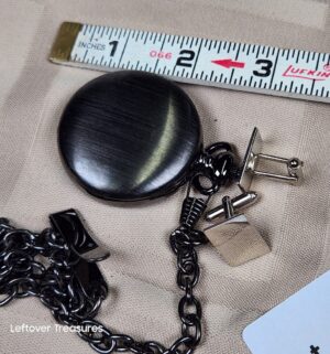 c123- Cuff Links w/ pocket watch - Image 3