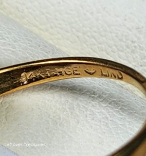 c145- 14k gold plated ring w/ cz solitaire - Image 3