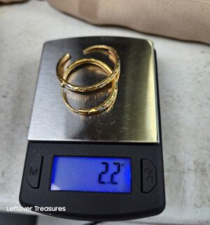 c148- 14k gold hoop earrings. Acid tested - Image 3